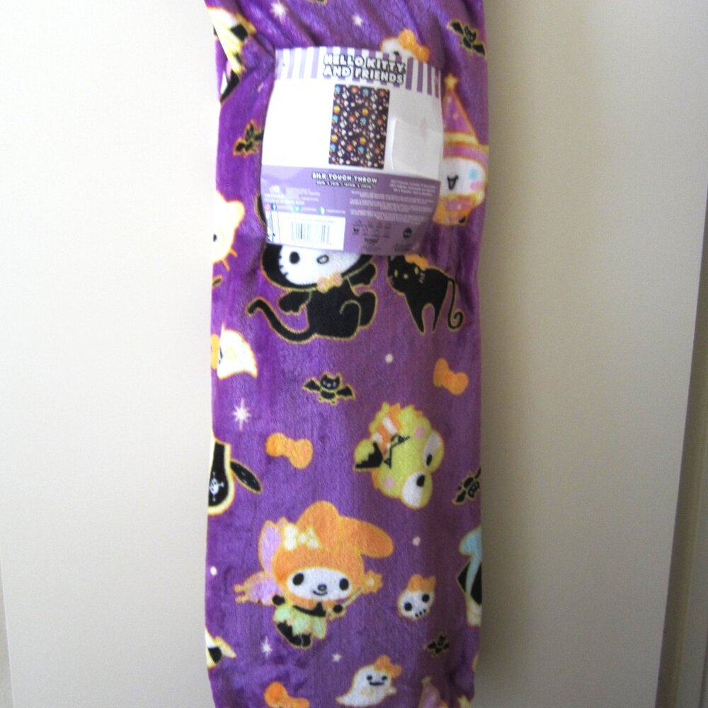 Hello Kitty And Friends My Melody Halloween Purple Silk Touch Throw Blanket